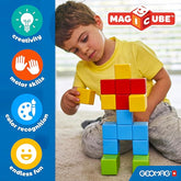 Geomag Magicube Blocks Recycled Crystal, jucărie de construcție magnetică cu 24 de piese      044